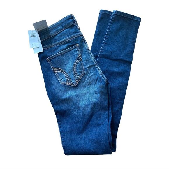 Hollister Mid Rise Super Skinny Jeans Distressed Size 25 NWT - Picture 1 of 6